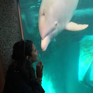Karla Sanjur and Angel, Taiji Whale Museum