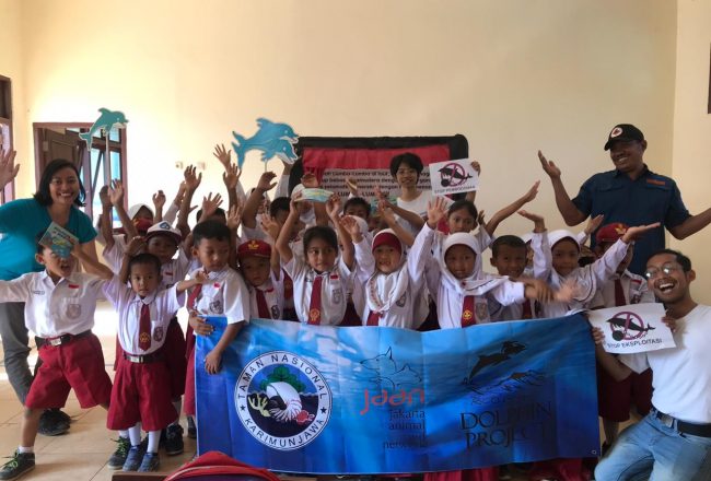 Protection starts with education! Students learn the importance of protecting marine life though play and education, Bali, Indonesia.