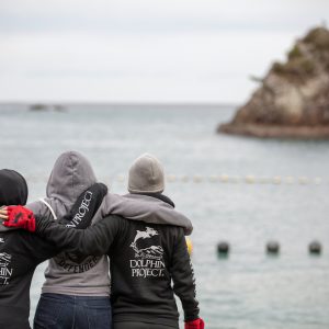 Dolphin Project Cove Monitors at the Cove, Taiji, Japan