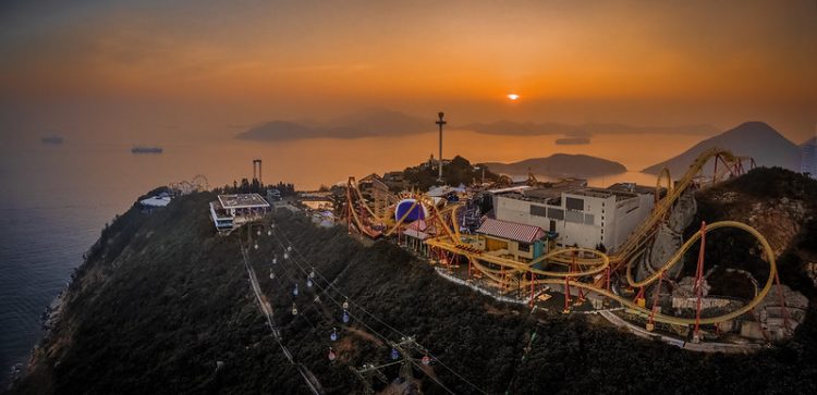 Ocean Park Panorama at Sunset, December 26, 2016