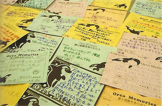 Note cards written by Adventure World visitors