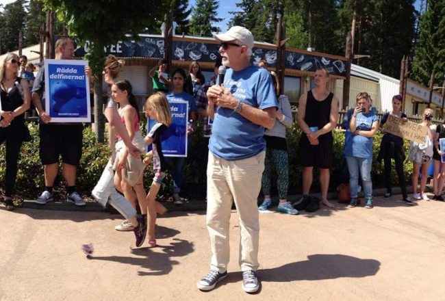 Ric O’Barry at Kolmården Zoo in Sweden