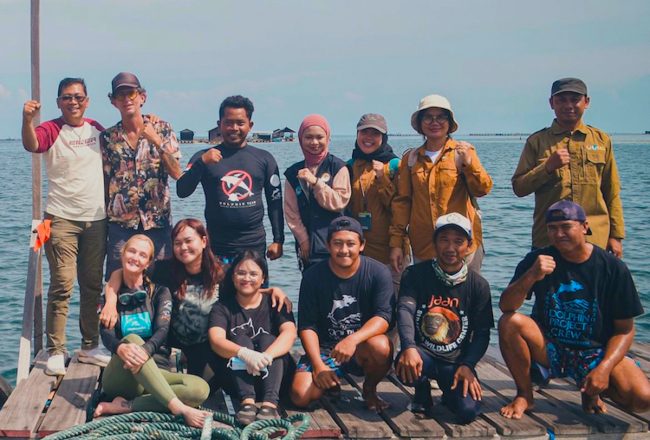 Our Indonesian team was overjoyed when, after months of intensive rehabilitation, Lucky, an endangered green sea turtle was released, Umah Lumba Center, West Bali, Indonesia.